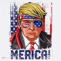 4th Of July Merica Trump Shirt USA American Flag Vintage Tall T-Shirt