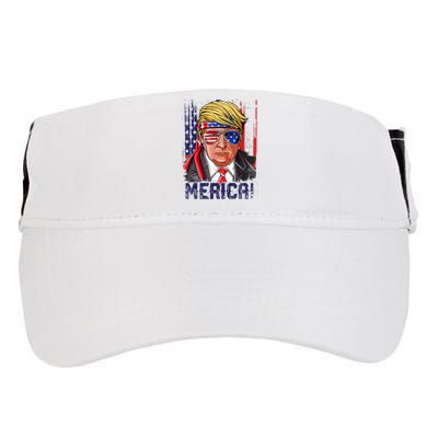 4th Of July Merica Trump Shirt USA American Flag Vintage Adult Drive Performance Visor