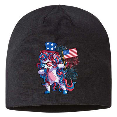 4th of July Unicorn  American Dab Sustainable Beanie