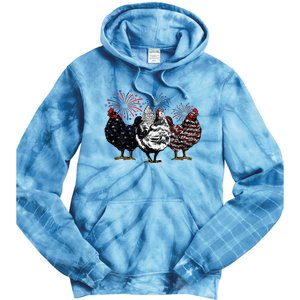 4th Of July Chicken Fourth Of July Patriotic Mom Tie Dye Hoodie