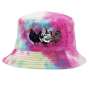 4th Of July Chicken Fourth Of July Patriotic Mom Tie-Dyed Bucket Hat