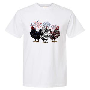 4th Of July Chicken Fourth Of July Patriotic Mom Garment-Dyed Heavyweight T-Shirt