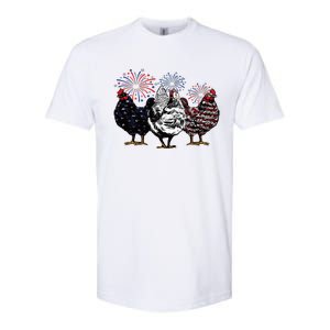 4th Of July Chicken Fourth Of July Patriotic Mom Softstyle CVC T-Shirt