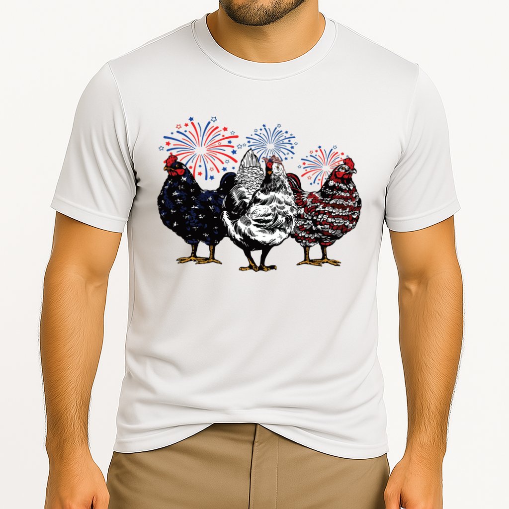 4th Of July Chicken Fourth Of July Patriotic Mom Cooling Performance Crew T-Shirt