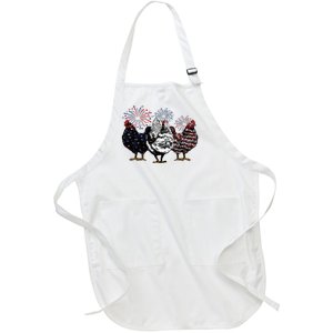 4th Of July Chicken Fourth Of July Patriotic Mom Full-Length Apron With Pockets