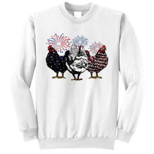 4th Of July Chicken Fourth Of July Patriotic Mom Sweatshirt