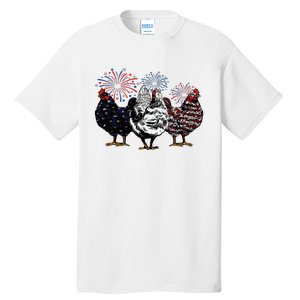 4th Of July Chicken Fourth Of July Patriotic Mom Tall T-Shirt