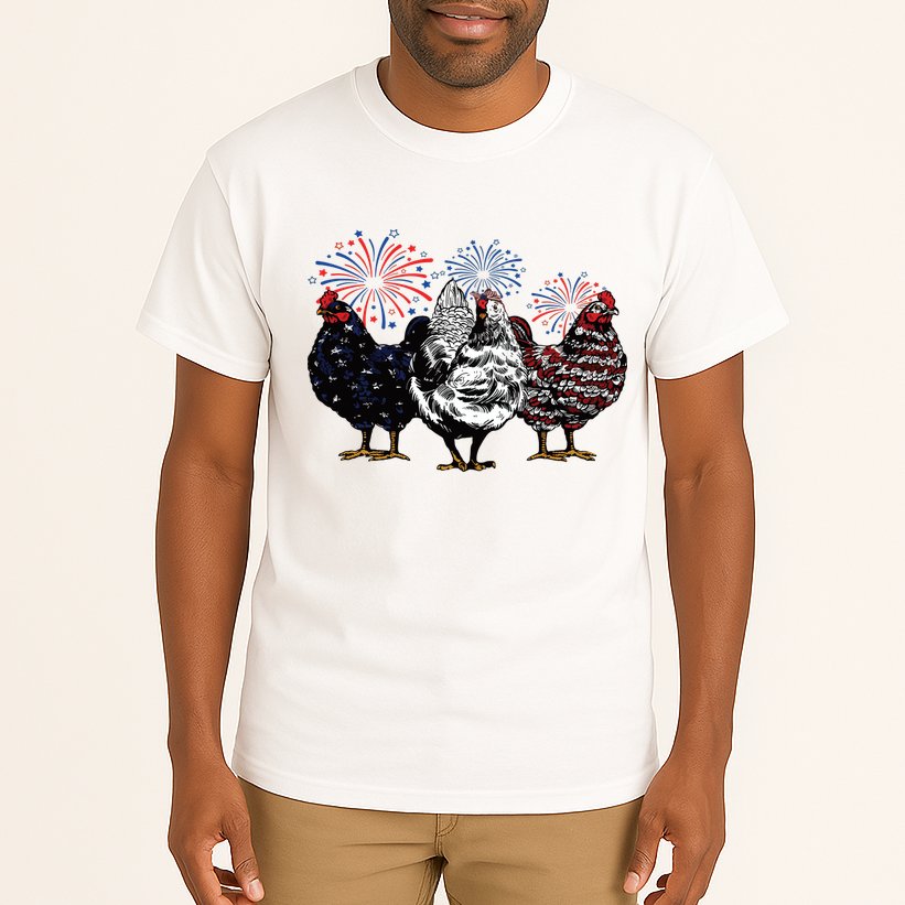 4th Of July Chicken Fourth Of July Patriotic Mom Tall T-Shirt