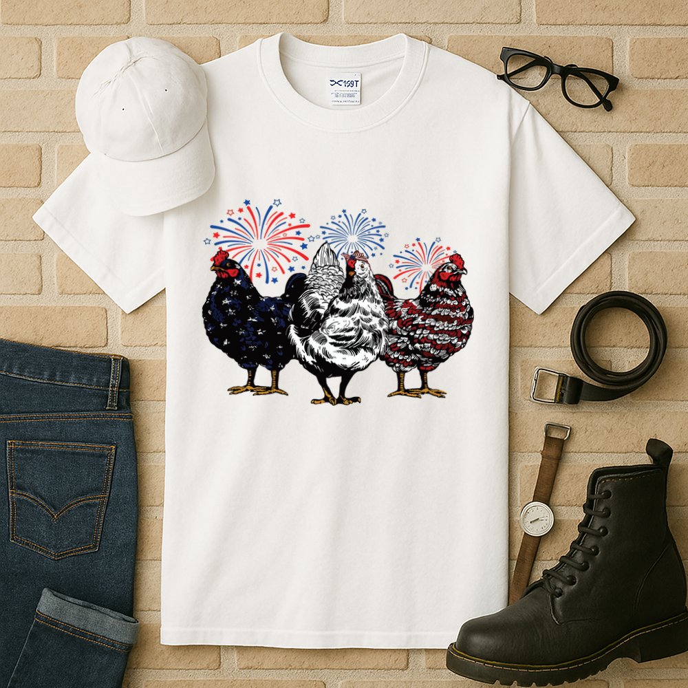 4th Of July Chicken Fourth Of July Patriotic Mom Tall T-Shirt