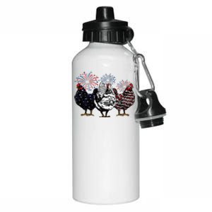 4th Of July Chicken Fourth Of July Patriotic Mom Aluminum Water Bottle