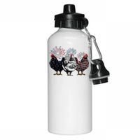 4th Of July Chicken Fourth Of July Patriotic Mom Aluminum Water Bottle