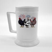 4th Of July Chicken Fourth Of July Patriotic Mom Beer Stein