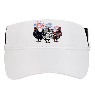 4th Of July Chicken Fourth Of July Patriotic Mom Adult Drive Performance Visor