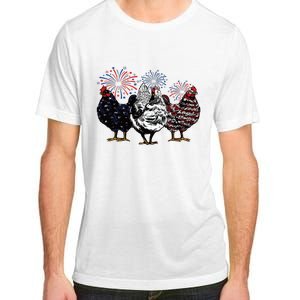 4th Of July Chicken Fourth Of July Patriotic Mom Adult ChromaSoft Performance T-Shirt