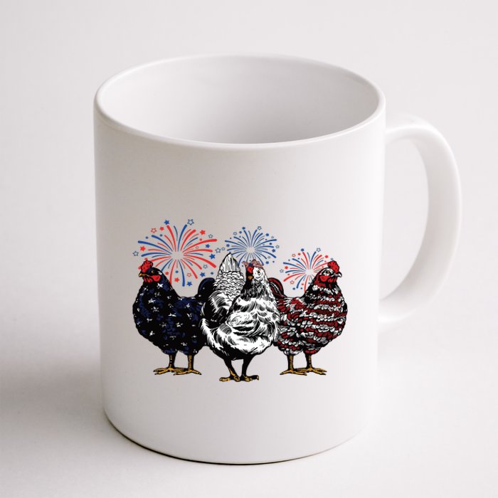 4th Of July Chicken Fourth Of July Patriotic Mom Coffee Mug