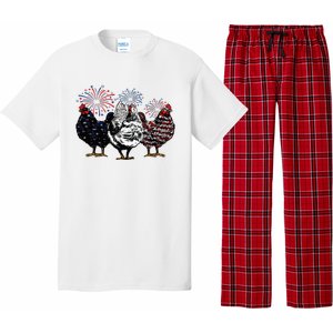 4th Of July Chicken Fourth Of July Patriotic Mom Pajama Set