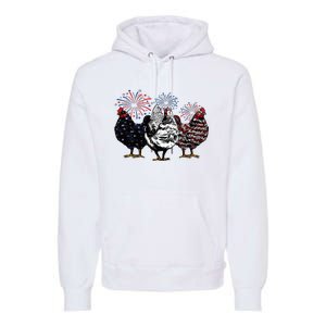 4th Of July Chicken Fourth Of July Patriotic Mom Premium Hoodie