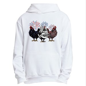 4th Of July Chicken Fourth Of July Patriotic Mom Urban Pullover Hoodie