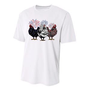 4th Of July Chicken Fourth Of July Patriotic Mom Performance Sprint T-Shirt