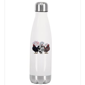 4th Of July Chicken Fourth Of July Patriotic Mom Stainless Steel Insulated Water Bottle