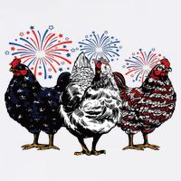 4th Of July Chicken Fourth Of July Patriotic Mom Poster