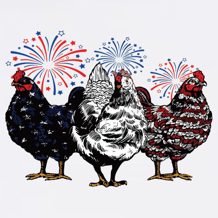 4th Of July Chicken Fourth Of July Patriotic Mom Poster