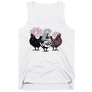 4th Of July Chicken Fourth Of July Patriotic Mom Tank Top