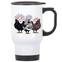 4th Of July Chicken Fourth Of July Patriotic Mom Stainless Steel Travel Mug