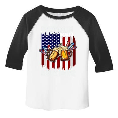 4th Of July Bbq Beer Freedom Day Ing Us Flag Patriotic Gift Toddler Fine Jersey T-Shirt