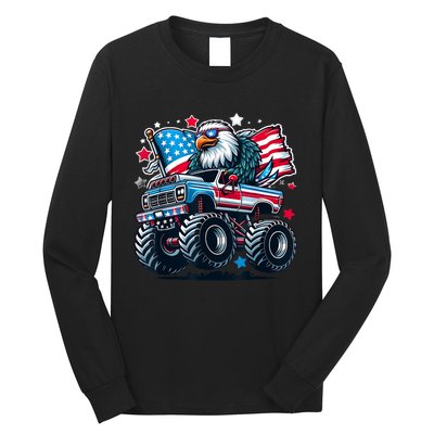 4th Of July American Flag Eagle Usa Long Sleeve Shirt