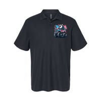 4th Of July American Flag Eagle Usa Softstyle Adult Sport Polo