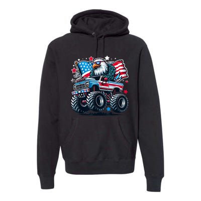 4th Of July American Flag Eagle Usa Premium Hoodie