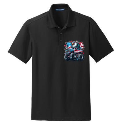 4th Of July American Flag Eagle Usa Dry Zone Grid Polo