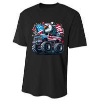 4th Of July American Flag Eagle Usa Performance Sprint T-Shirt