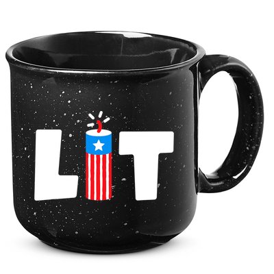 4th Of July Kids Boys Men Freedom USA Patriotic Vintage 15oz Campfire Ceramic Mug