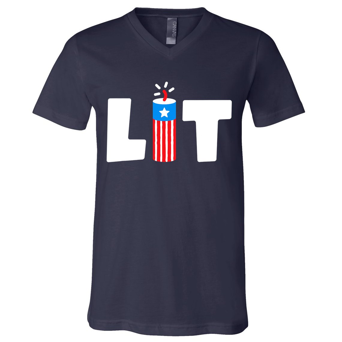 4th Of July Kids Boys Men Freedom USA Patriotic Vintage V-Neck T-Shirt