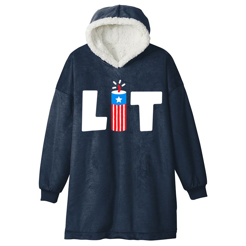 4th Of July Kids Boys Men Freedom USA Patriotic Vintage Hooded Wearable Blanket