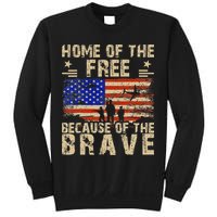 4th of July USA Flag - Home of the Free because of the Brave Sweatshirt