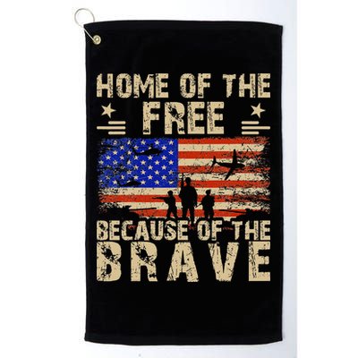 4th of July USA Flag - Home of the Free because of the Brave Golf Towel
