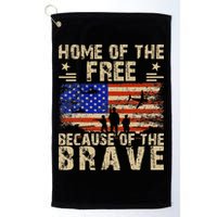 4th of July USA Flag - Home of the Free because of the Brave Golf Towel