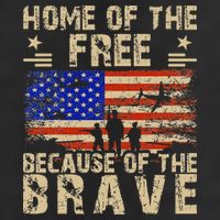4th of July USA Flag - Home of the Free because of the Brave Golf Towel