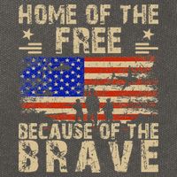 4th of July USA Flag - Home of the Free because of the Brave Cotton Canvas Backpack