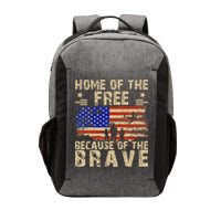 4th of July USA Flag - Home of the Free because of the Brave Vector Backpack