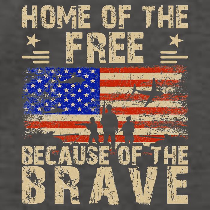 4th of July USA Flag - Home of the Free because of the Brave Vector Backpack