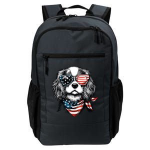 4th Of July With Cavalier King Charles Spaniel Dog Daily Commute Backpack