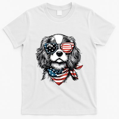 4th Of July With Cavalier King Charles Spaniel Dog T-Shirt
