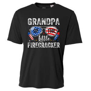 4th Of July Birthday Grandpa Of The Little Firecracker Cooling Performance Crew T-Shirt