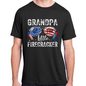 4th Of July Birthday Grandpa Of The Little Firecracker Adult ChromaSoft Performance T-Shirt