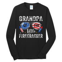 4th Of July Birthday Grandpa Of The Little Firecracker Tall Long Sleeve T-Shirt