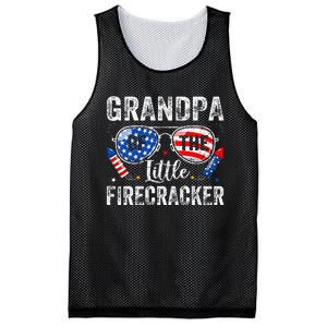 4th Of July Birthday Grandpa Of The Little Firecracker Mesh Reversible Basketball Jersey Tank